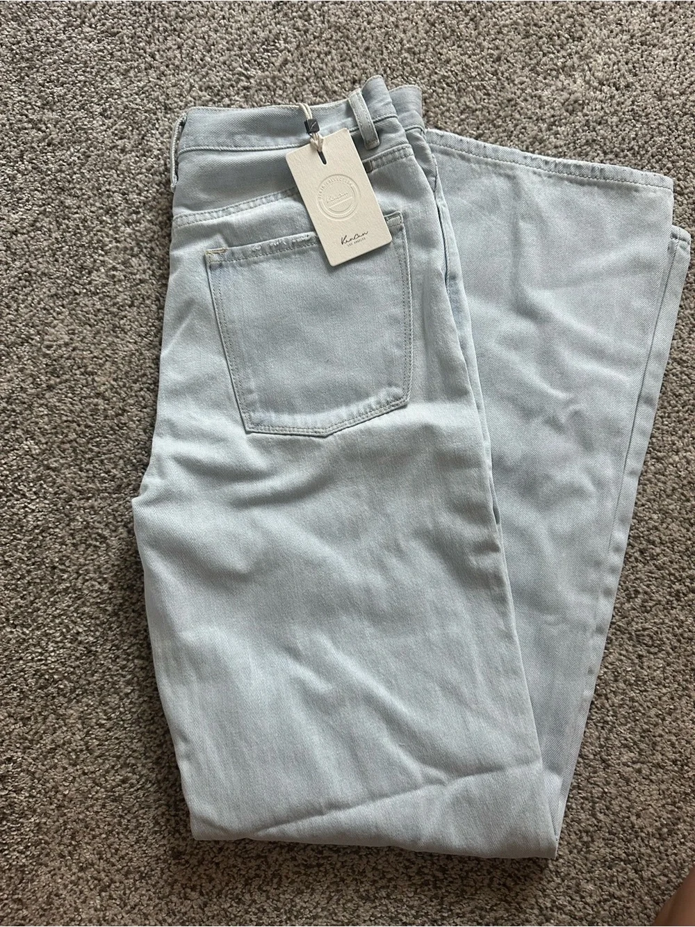 Flying Monkey Light Blue Distressed Wide-Leg Jeans